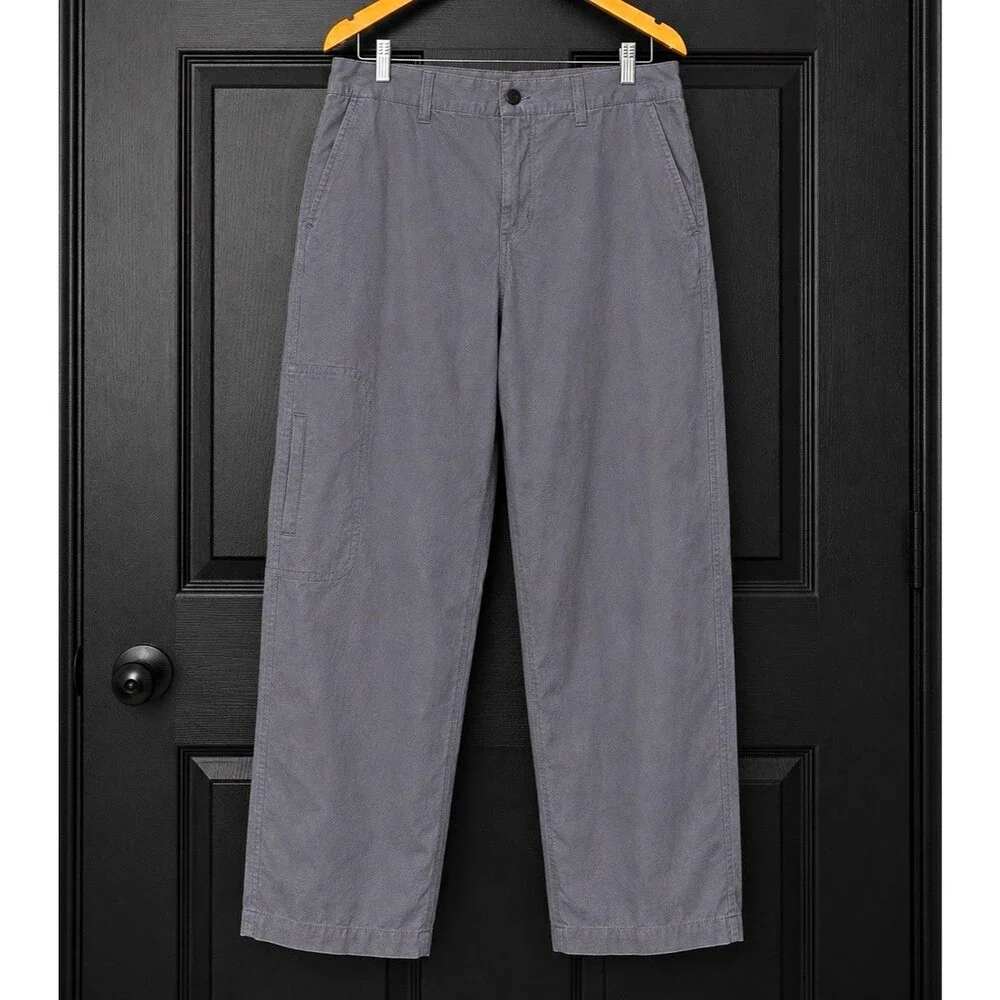 Orvis Men’s Gray Traveler Pants Regular Fit Straight Leg 38 Stretch Flat Front